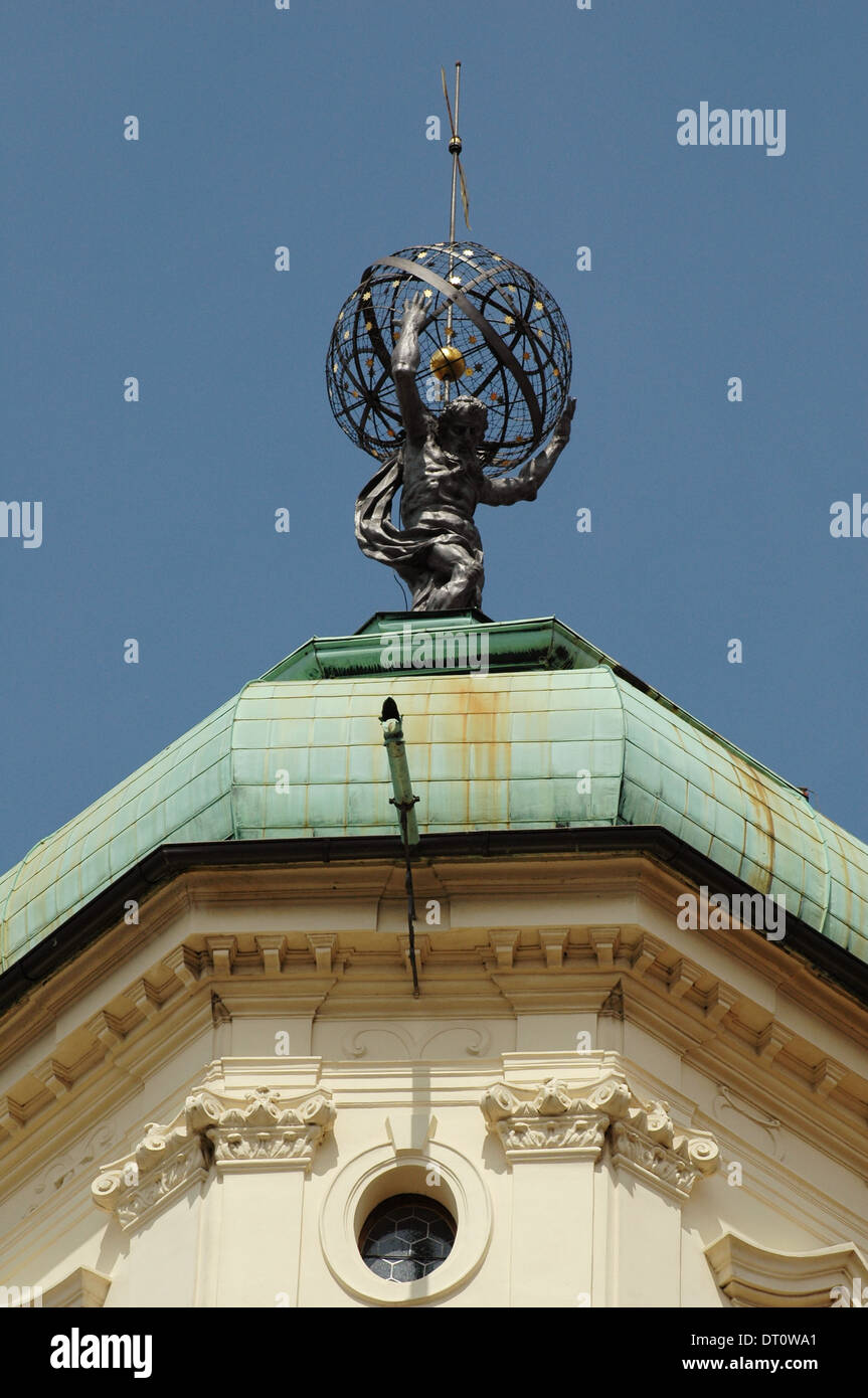 Finial ornament of the Astronomical Tower in Stare Mesto Prague Czech republic Stock Photo