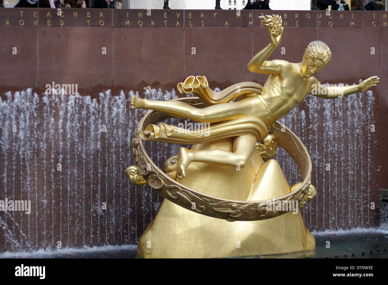 Statue in Rockefeller Plaza, New York City Stock Photo Alamy