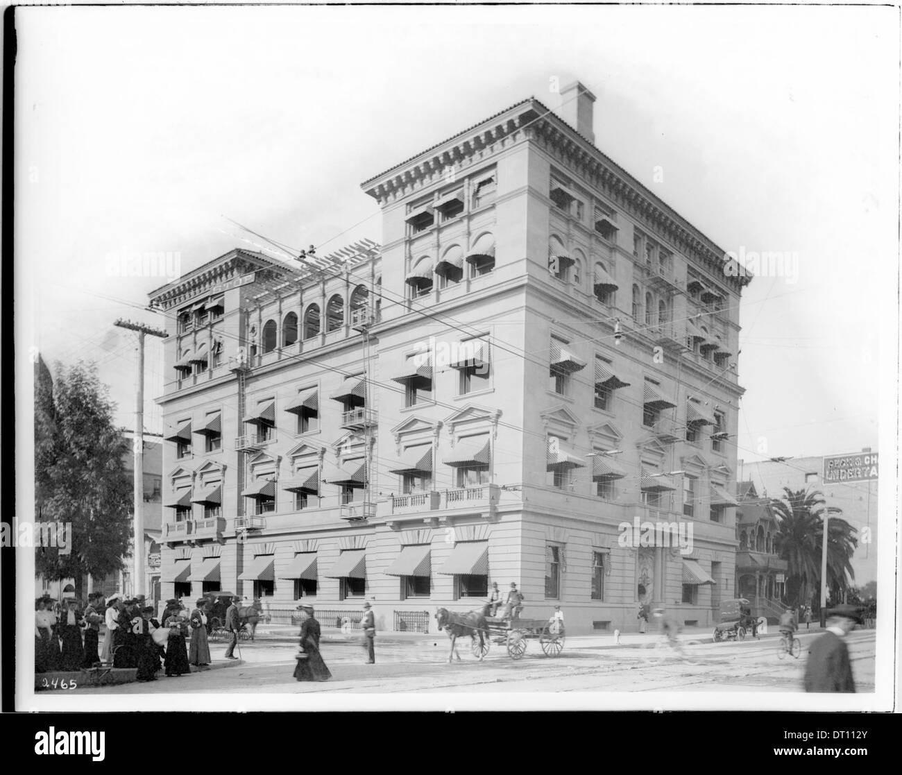 Exterior street view of the fivestory California Club building on