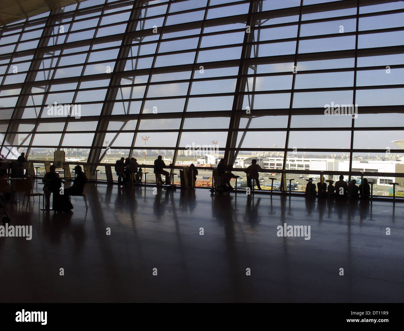 Passengers at terminal 3, of Ben Gurion Airport widely known as Lod Airport in Israel Stock Photo