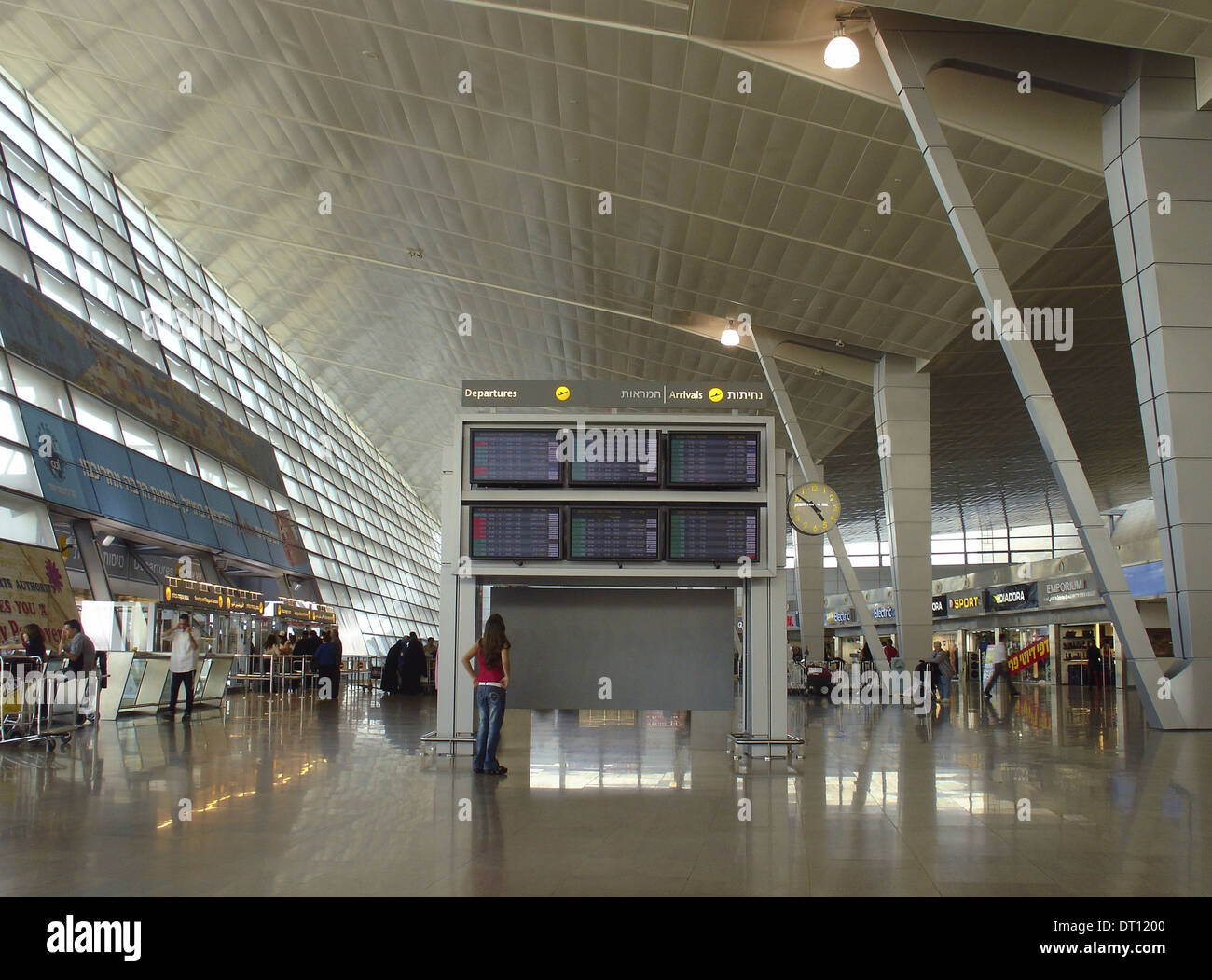 Passengers at terminal 3, of Ben Gurion Airport widely known as Lod