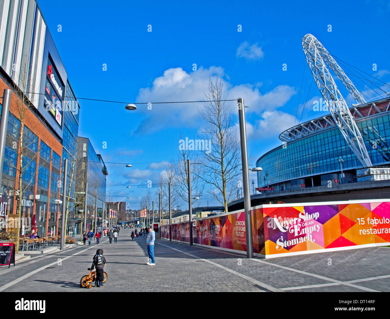 The London Designer Outlet showing the Wembley Stadium, Wembley, London