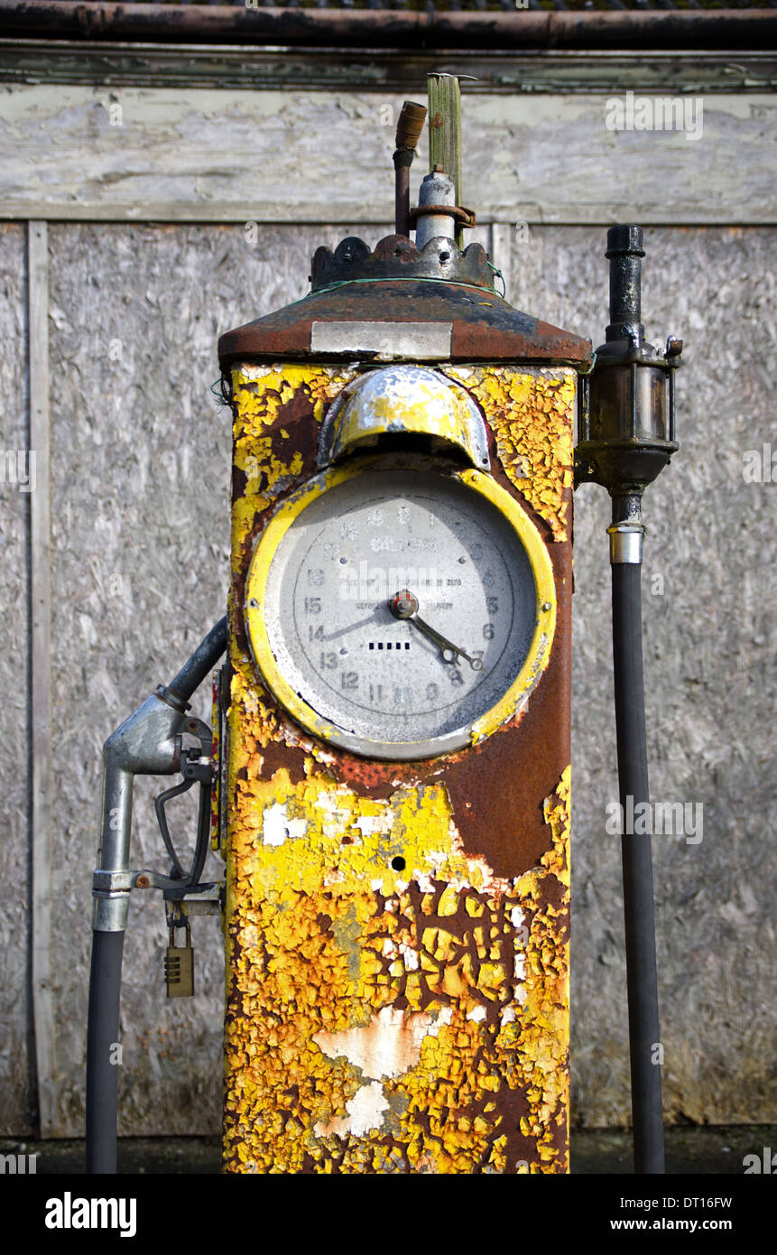 Vintage gasoline pump Stock Photo