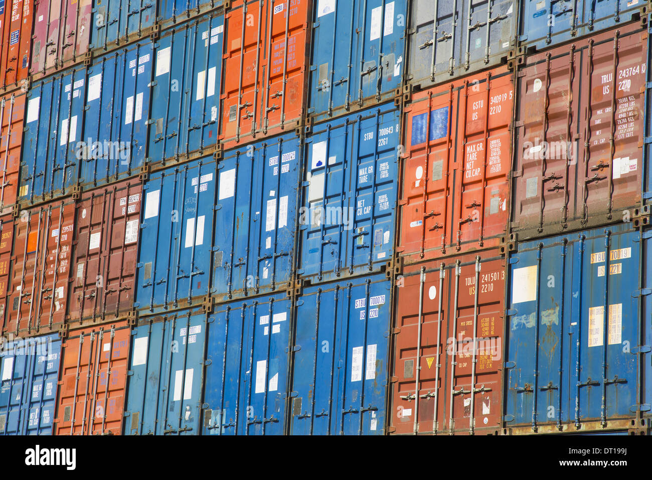 Seattle Washington USA cargo containers commercial freight containers