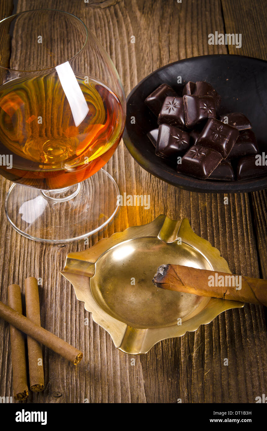 chocolate with brandy Stock Photo