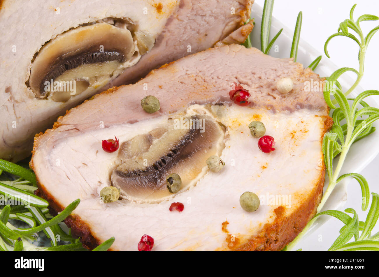 meat beefs olive with paprika Stock Photo