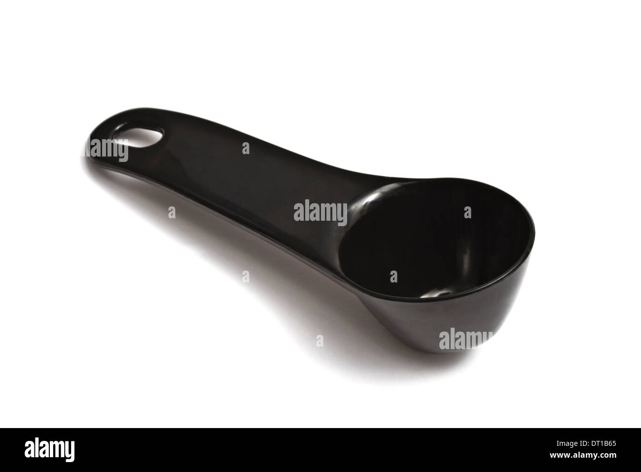 Black plastic coffee scoop Stock Photo Alamy