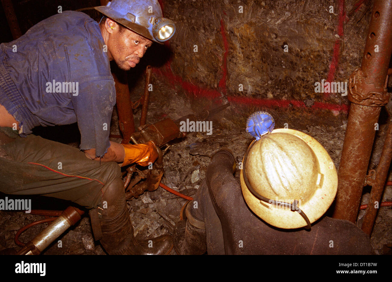 ipjr09986124 November 2005 gold miners at rock face Mponeng Mine is the