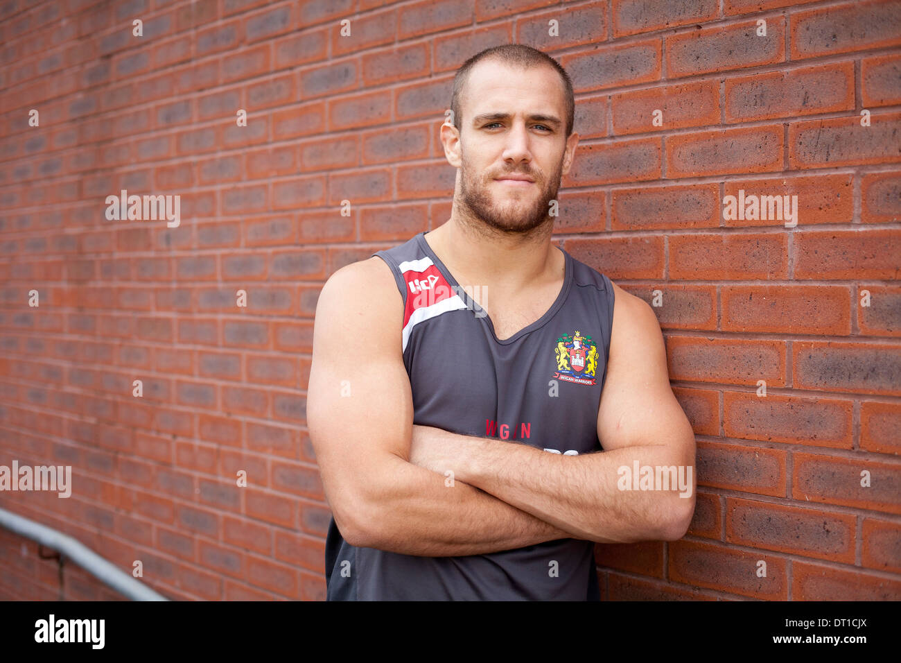 Lee Mossop is a professional rugby league footballer for Australian club, the Parramatta Eels Stock Photo