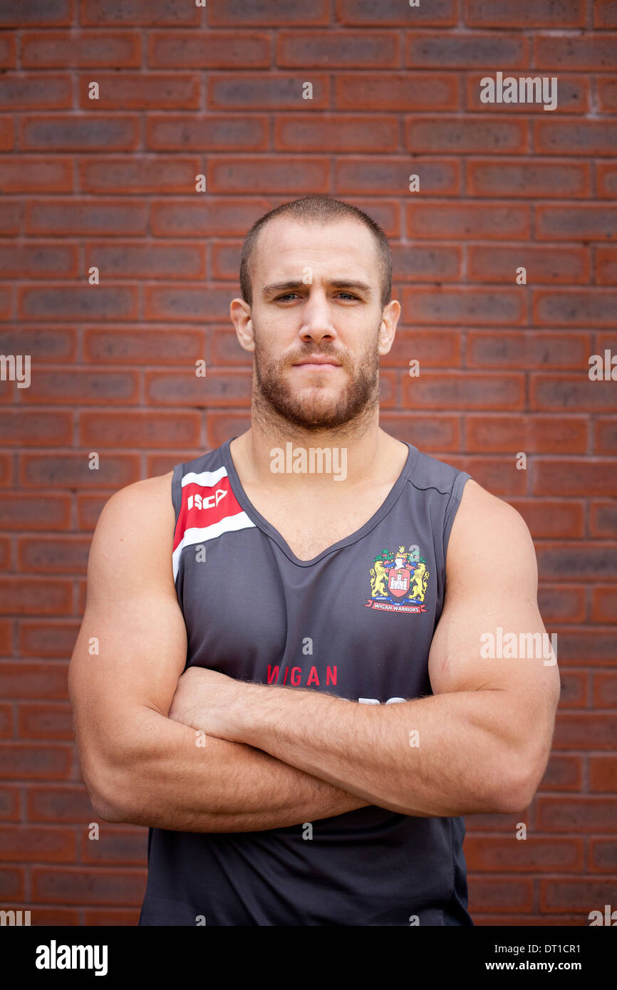 Lee Mossop is a professional rugby league footballer for Australian club, the Parramatta Eels Stock Photo