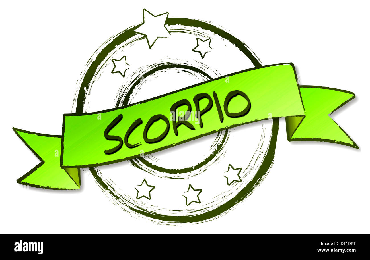 zodiac - Retro - SCORPIO Stock Photo