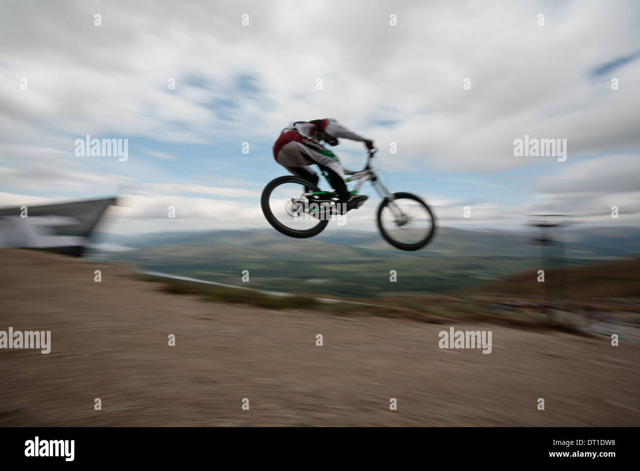 UCI World Cup Downhill mountain bike racing at Fort William, Scotland