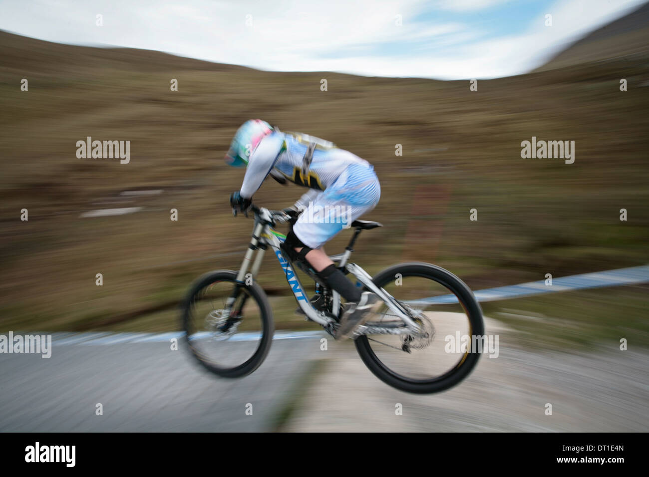 UCI World Cup Downhill mountain bike racing at Fort William, Scotland