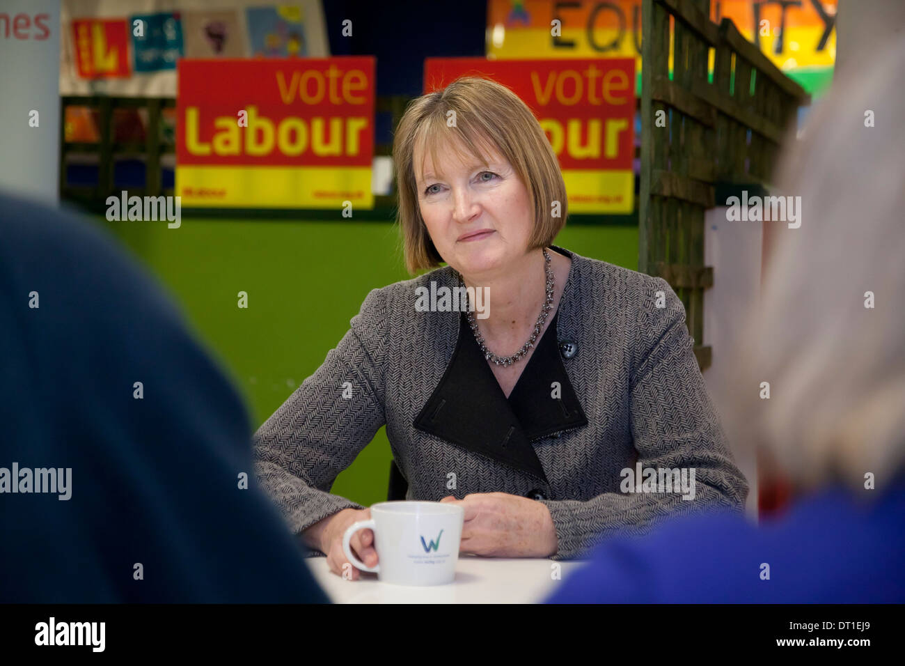 Harriet Harman Deputy Leader of the Labour party in Wythenshawe, Manchester, February 2014 Stock Photo