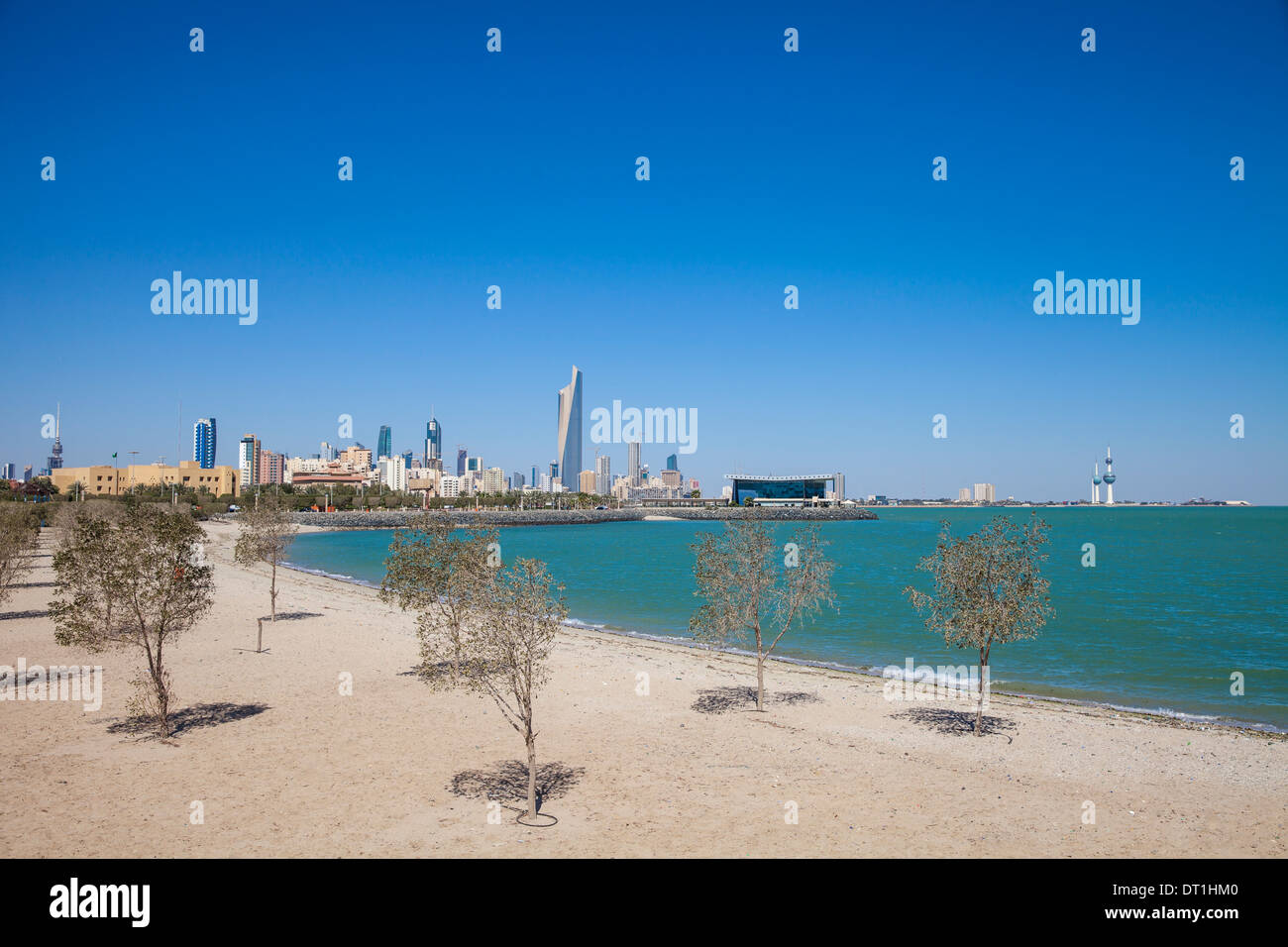 Beach near Green Island, Kuwait City, Kuwait, Middle East Stock Photo