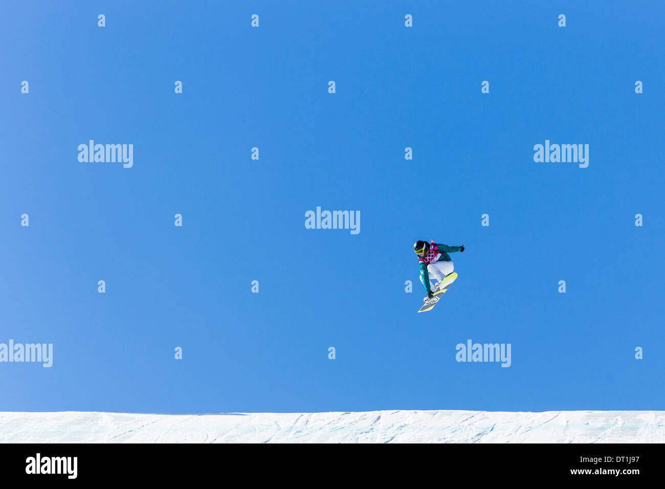 Sochi, Krasnodar Krai, Russia. 06th Feb, 2014. 2014 Winter Olympics Women's Slopestyle Snowboarding Rosa Khutor. Torah BRIGHT of Australia in action during the heats. Credit:  Action Plus Sports/Alamy Live News Stock Photo