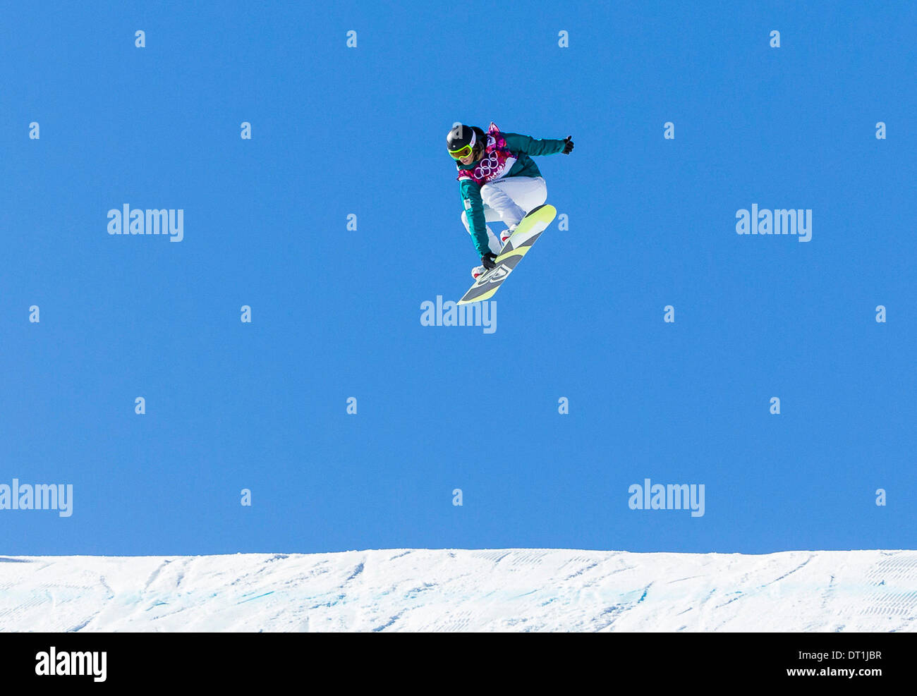 Sochi, Krasnodar Krai, Russia. 06th Feb, 2014. 2014 Winter Olympics Women's Slopestyle Snowboarding Rosa Khutor. Torah BRIGHT of Australia in action during the heats. Credit:  Action Plus Sports/Alamy Live News Stock Photo