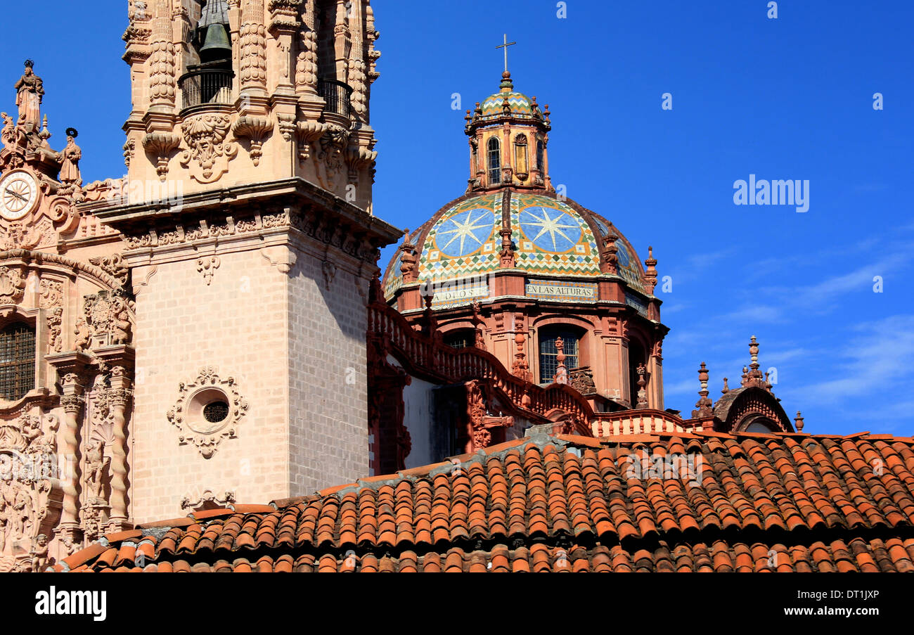 Dome of Santa Prisca church, Taxco, Mexico Stock Photo - Alamy