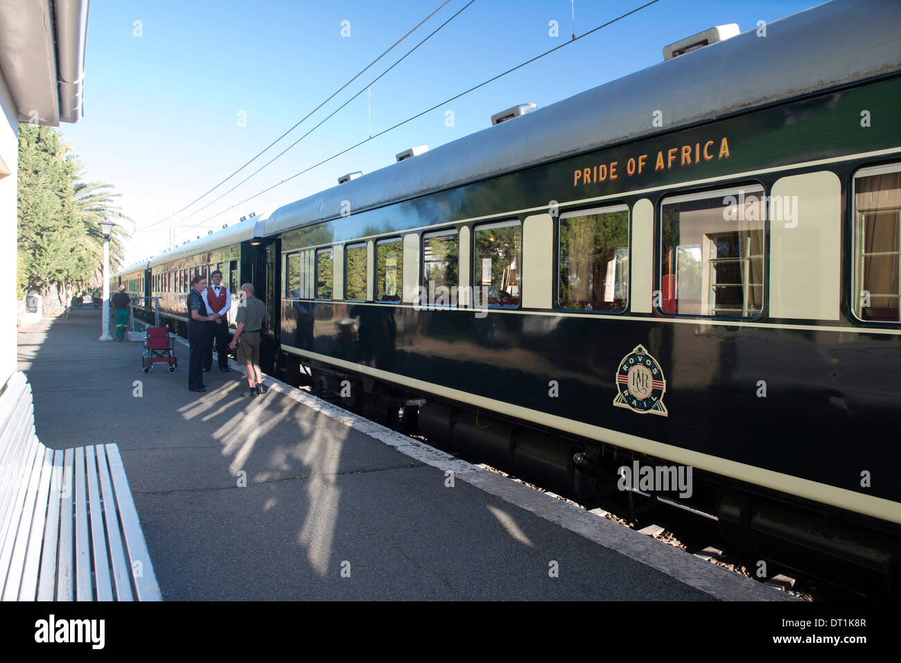 Pride of Africa Rovos train in Matjiesfontein, Western Cape, South Africa, Africa Stock Photo