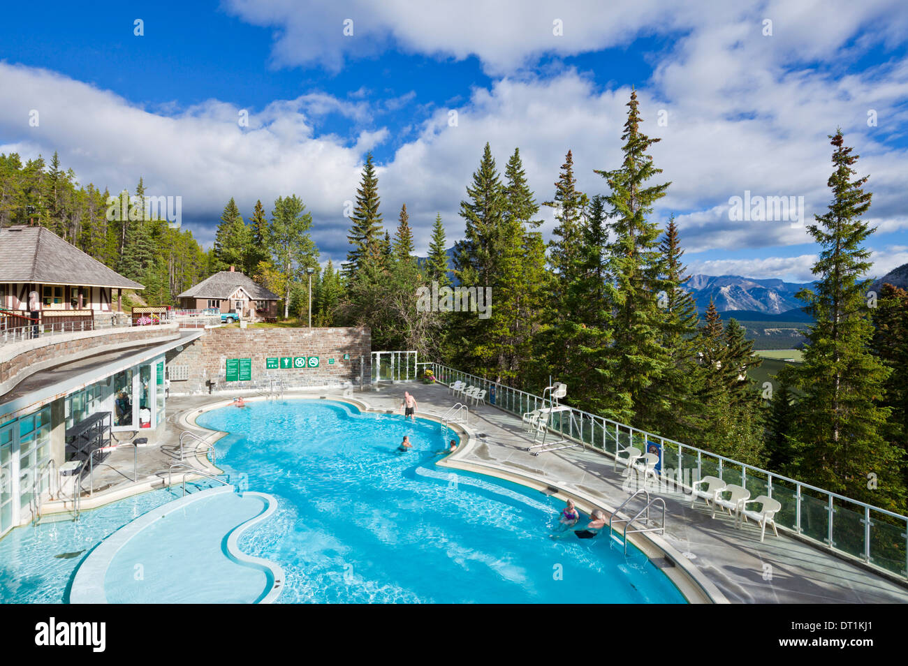 Banff Upper Hot Springs Pool, Banff Hot Springs, Banff township, Banff National Park, UNESCO Site, Alberta, The Rockies, Canada Stock Photo