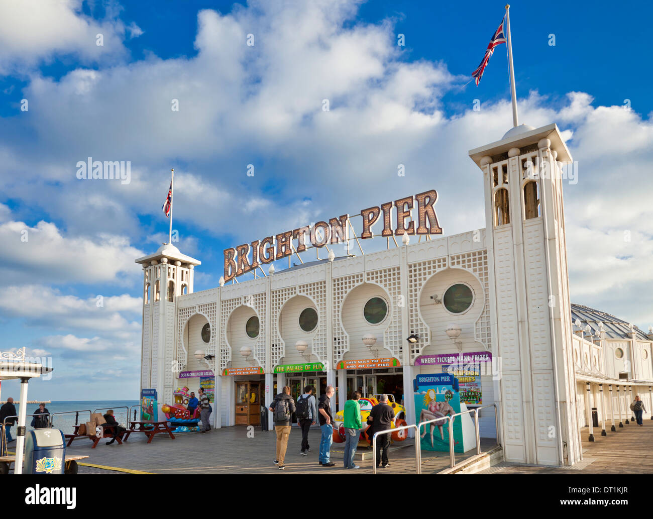 Entrance to Brighton Pier, Brighton, East Sussex, England, United Kingdom, Europe Stock Photo