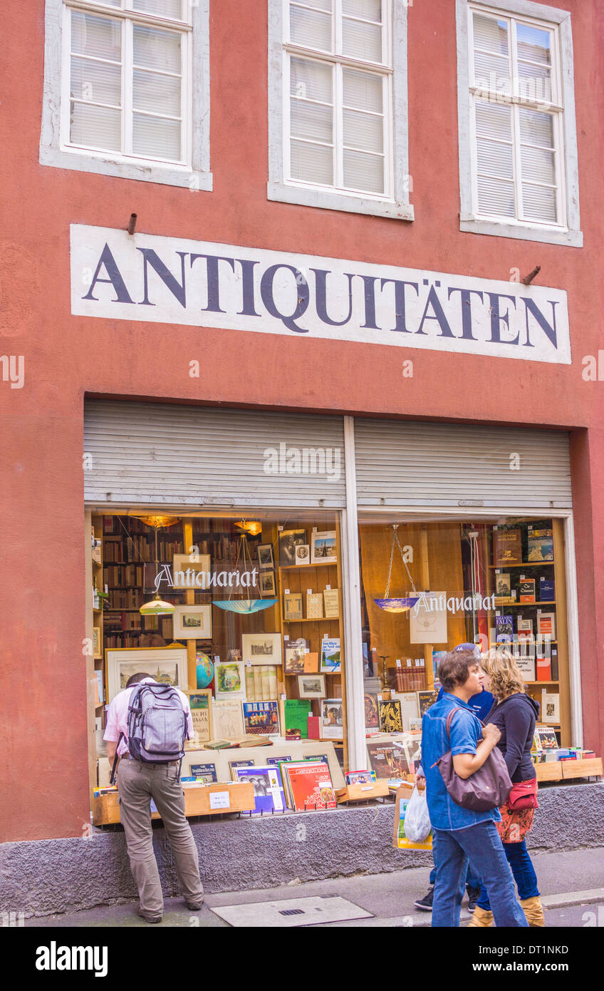 antiquarian bookseller in the old part of heidelberg, heidelberg, baden-wuerttemberg, germany Stock Photo
