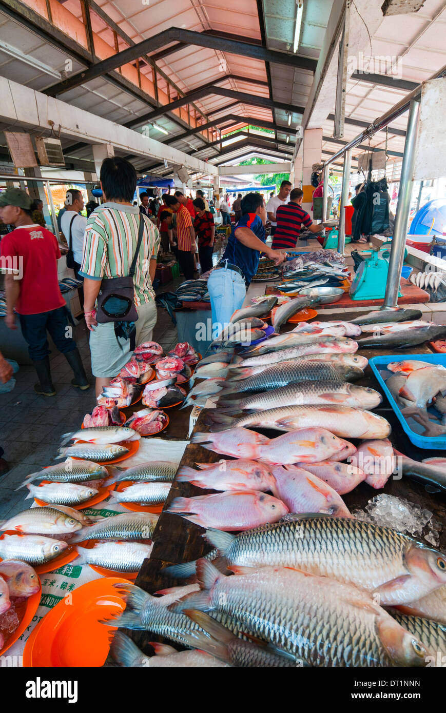 Food market, Kuching, Sarawak, Malaysian Borneo, Malaysia, Southeast