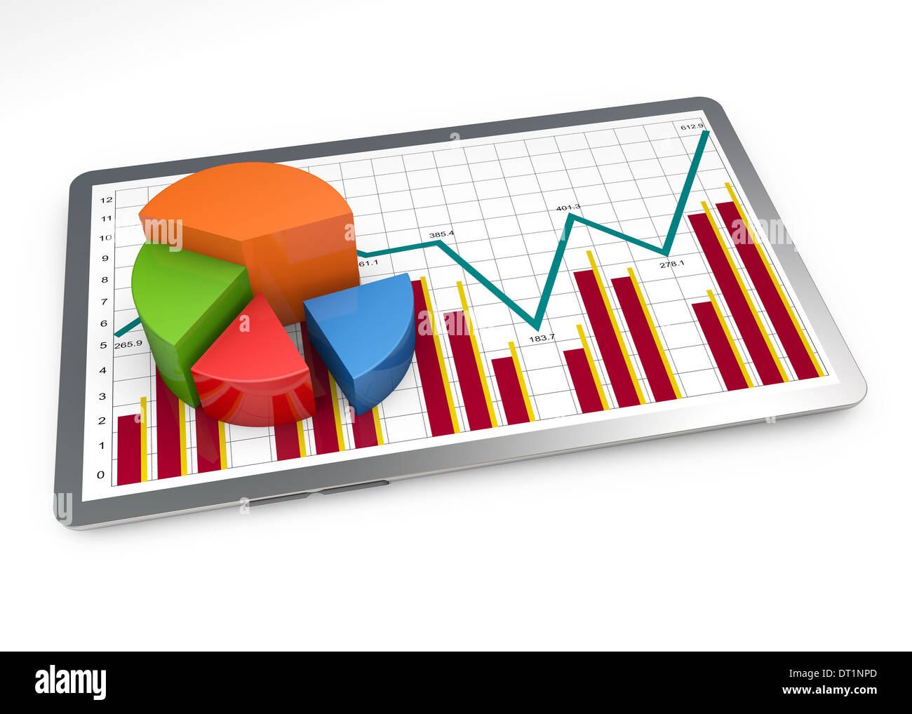 Financial pie chart as a concept Stock Photo Alamy