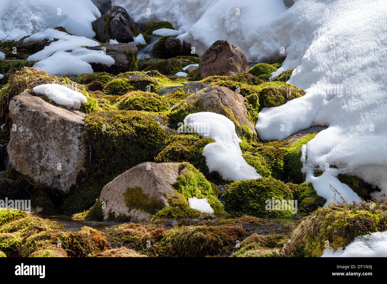 Stream falling snow on hi-res stock photography and images - Alamy