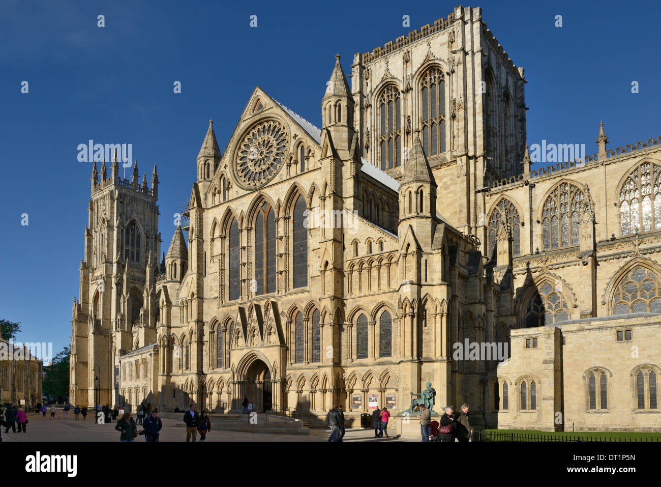 South Piazza, South Transept of York Minster, Gothic Cathedral, York, Yorkshire, England, United Kingdom, Europe Stock Photo