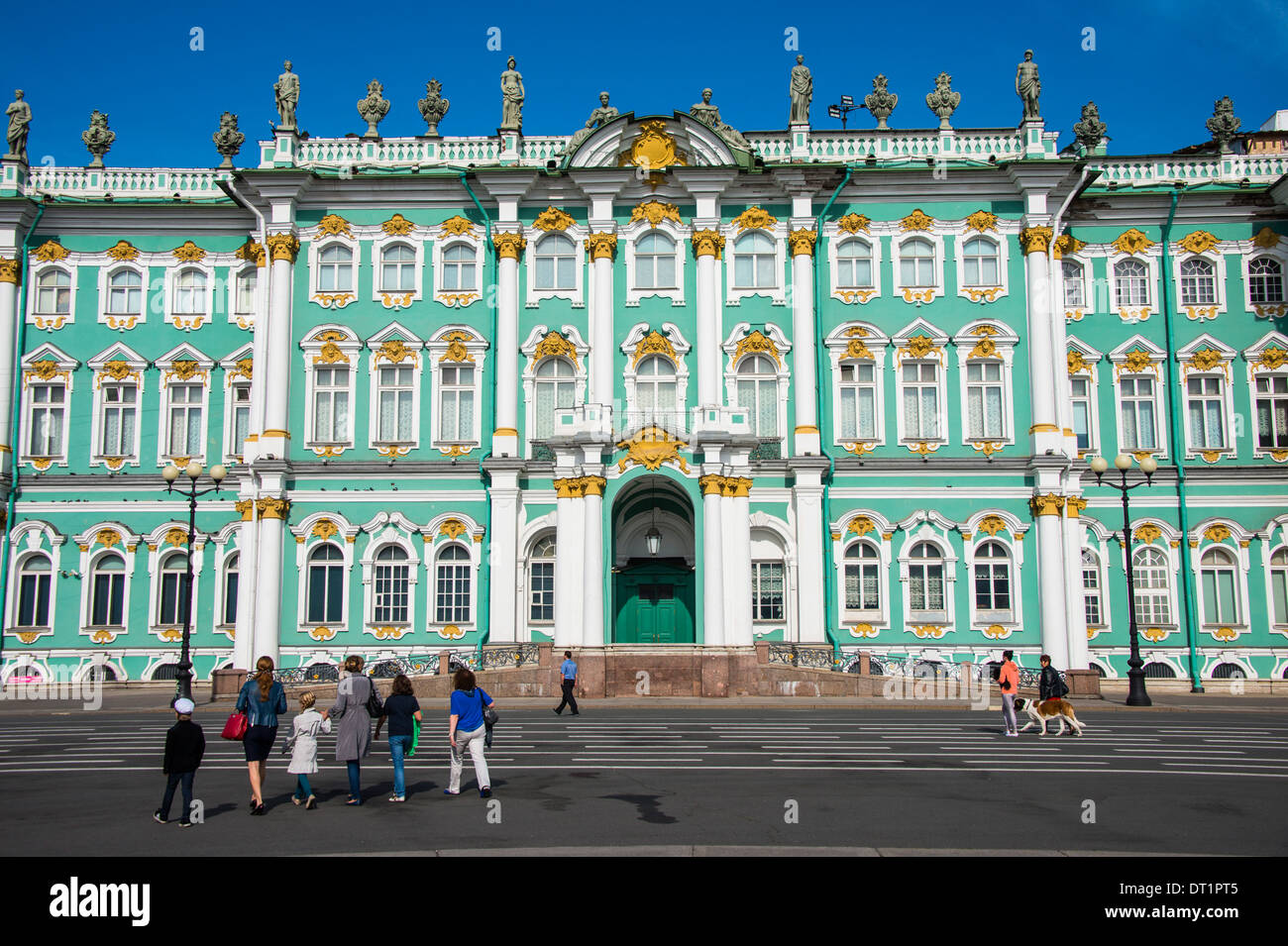 The Hermitage (Winter Palace), UNESCO World Heritage Site, St. Petersburg, Russia, Europe Stock Photo