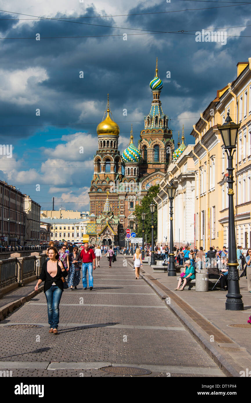Church of the Saviour on Spilled Blood, St. Petersburg, Russia, Europe Stock Photo