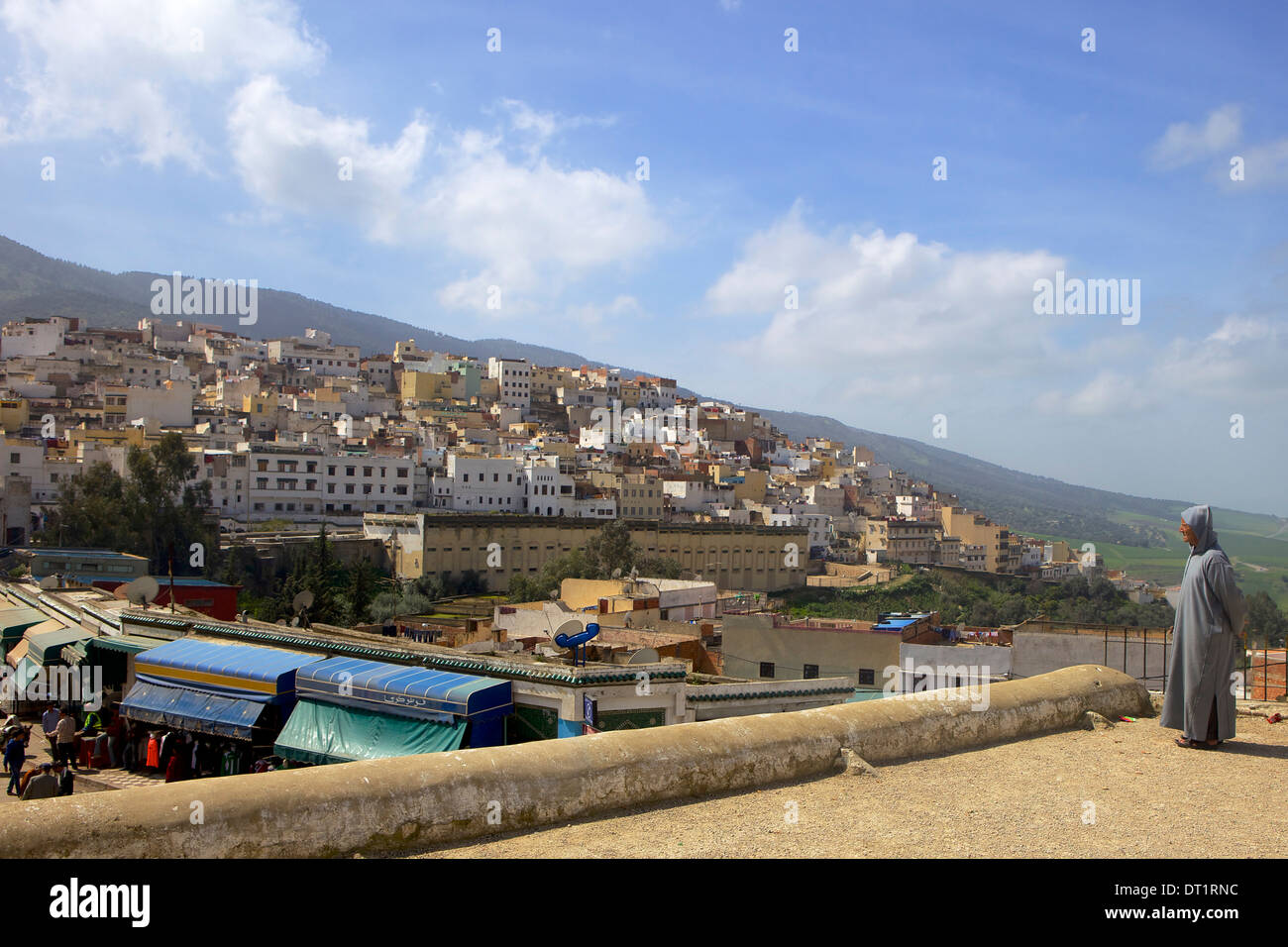 A man overlooking, Idriss, Morocco, North Africa, Africa Stock Photo