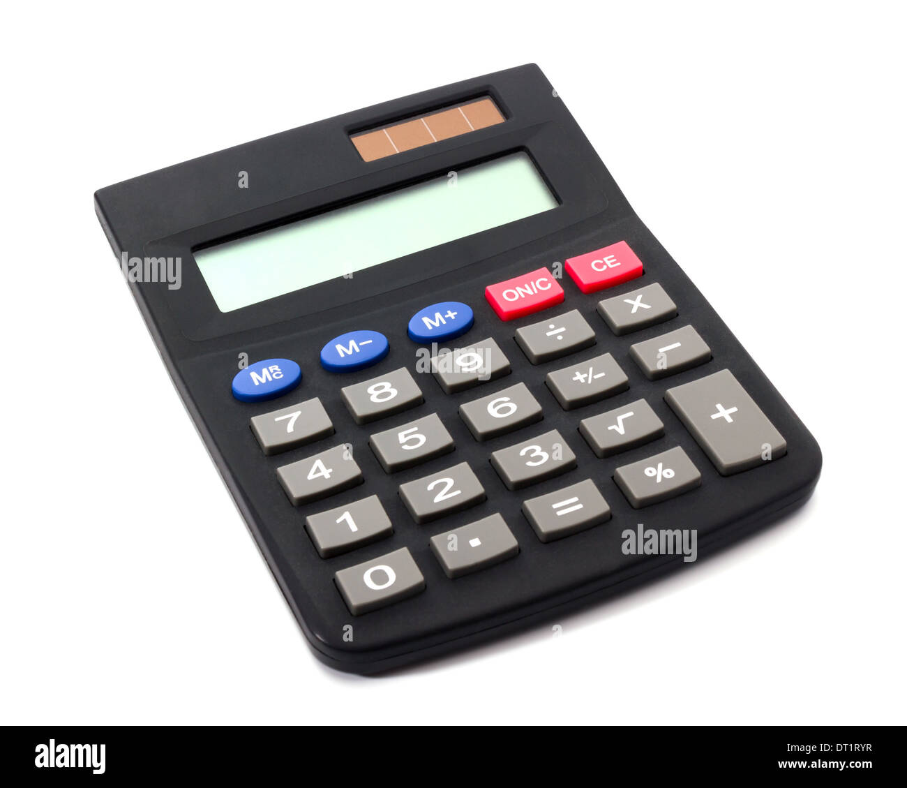 Digital electronic calculator isolated on white background Stock Photo