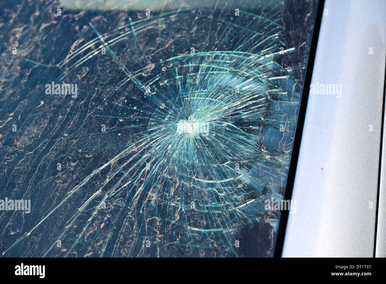 Broken safety automobile windshield hi-res stock photography and images -  Alamy