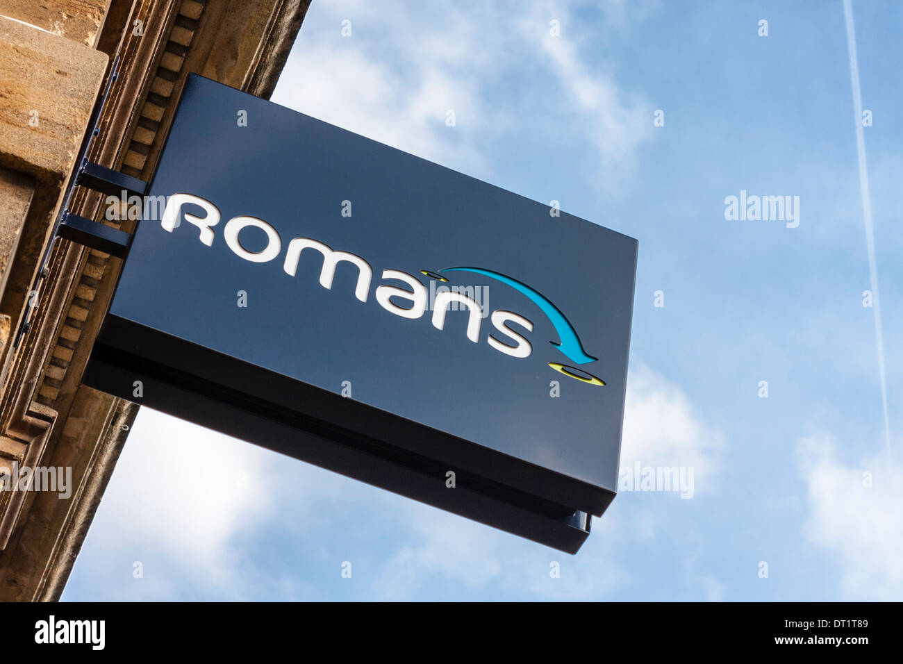 Romans' Estate Agents sign Stock Photo Alamy