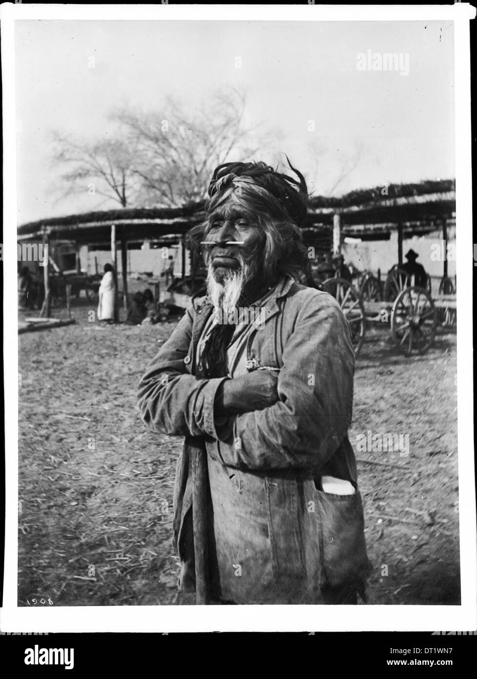 Hook Walla Walla, a Mojave Indian with a stick through his nose, ca ...