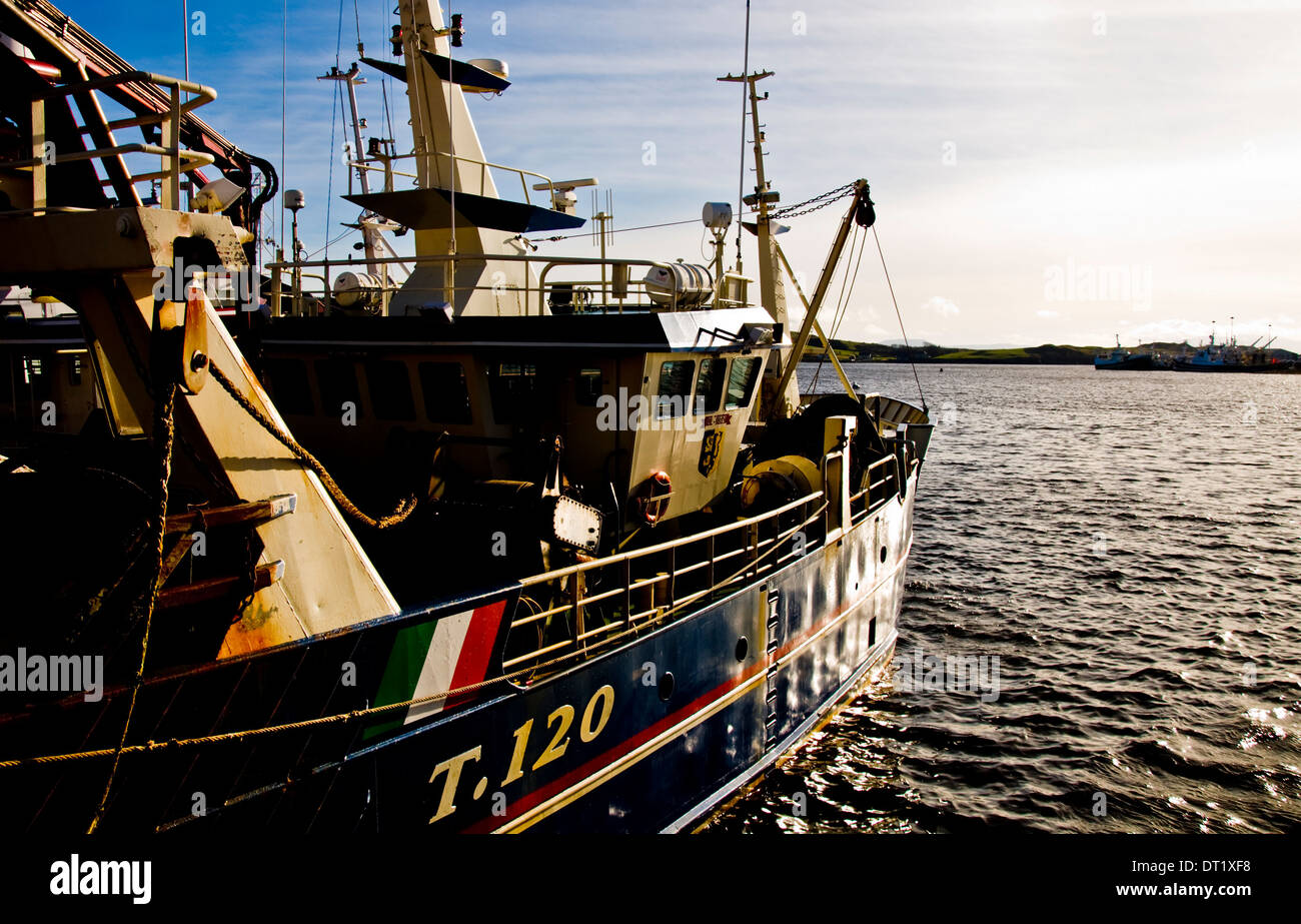 Killybegs fishing port County Donegal Ireland A fishing trawler in the