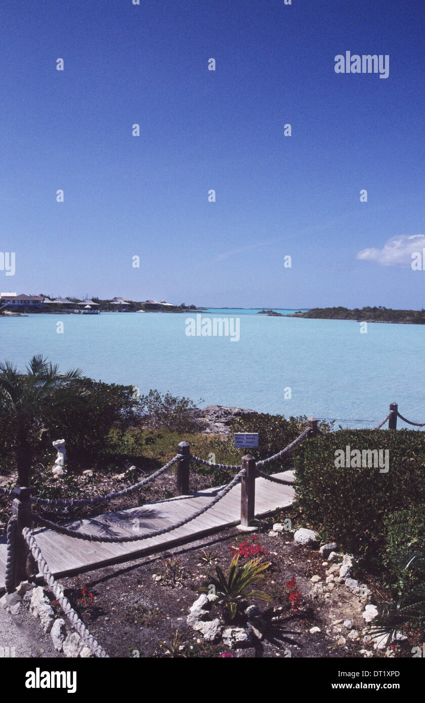 Walkway To The Waters Edge Las Brisas Restaurant Providenciales Turks And Caicos Islands Stock Photo - Alamy