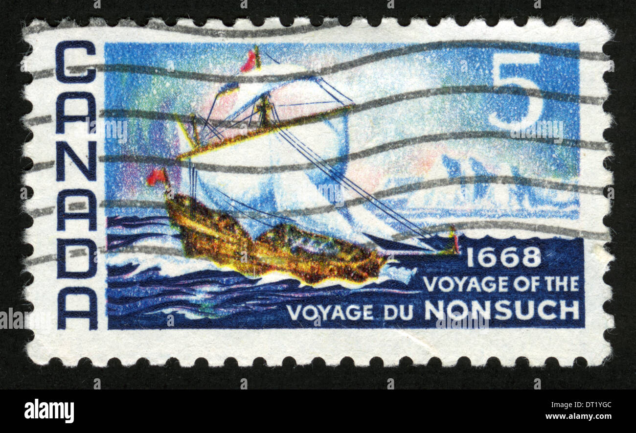 Canada, Postage stamp, post mark, stamp, post stamp, 1668 , Nonsuch