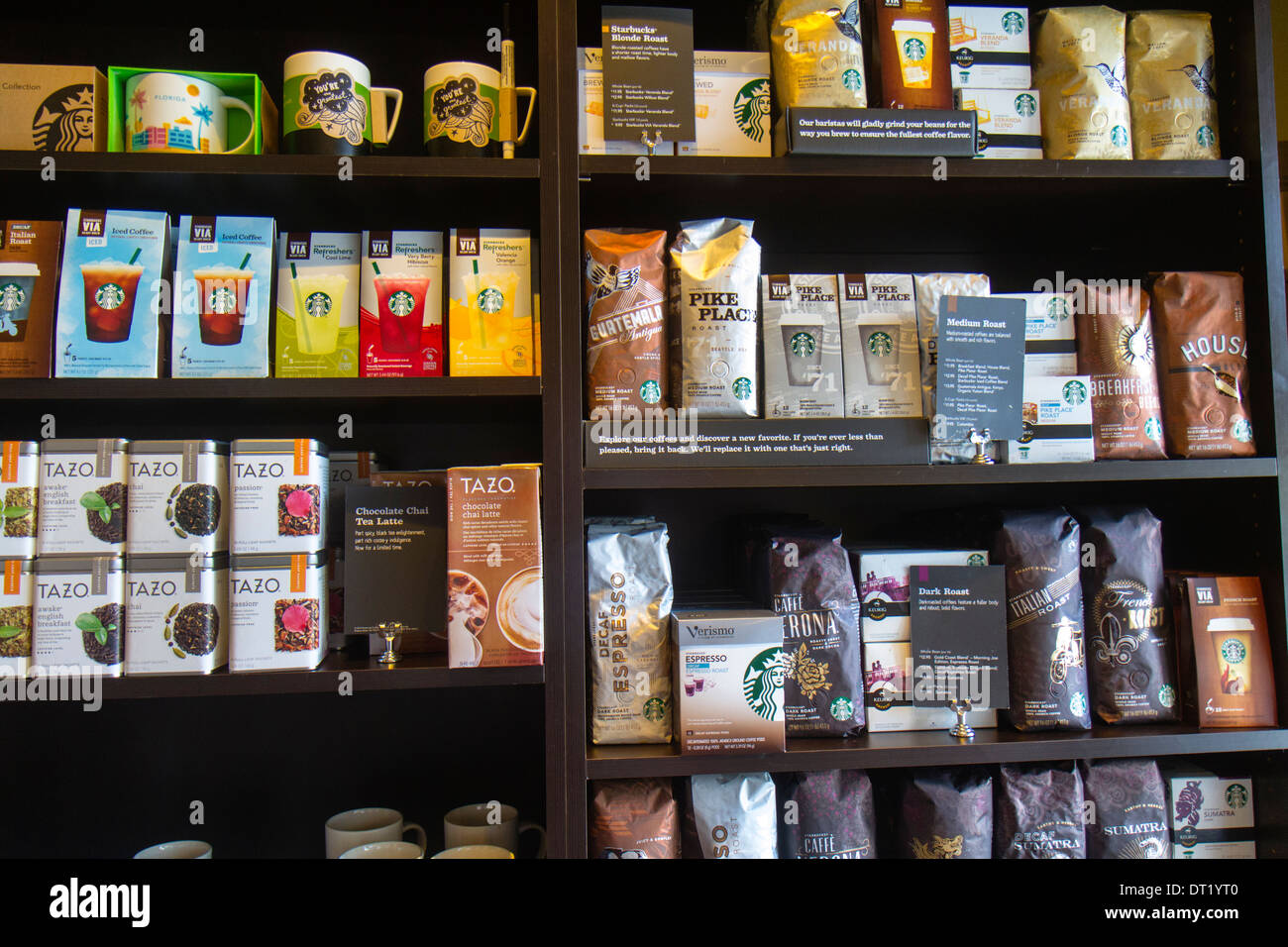 Miami Florida,Starbucks Coffee,barista,display sale brands,sale,tea