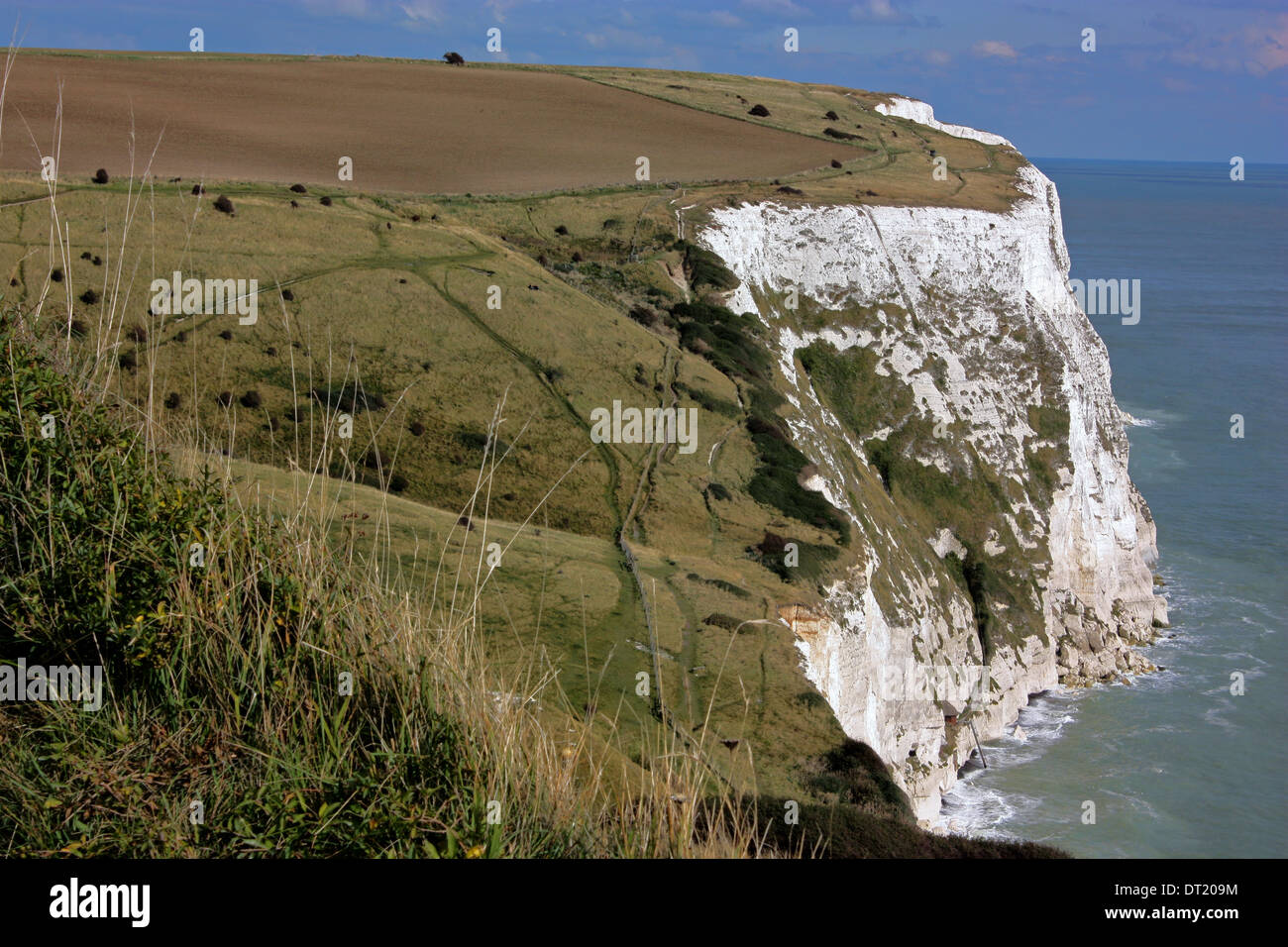 a view of the White cliffs of Dover Stock Photo