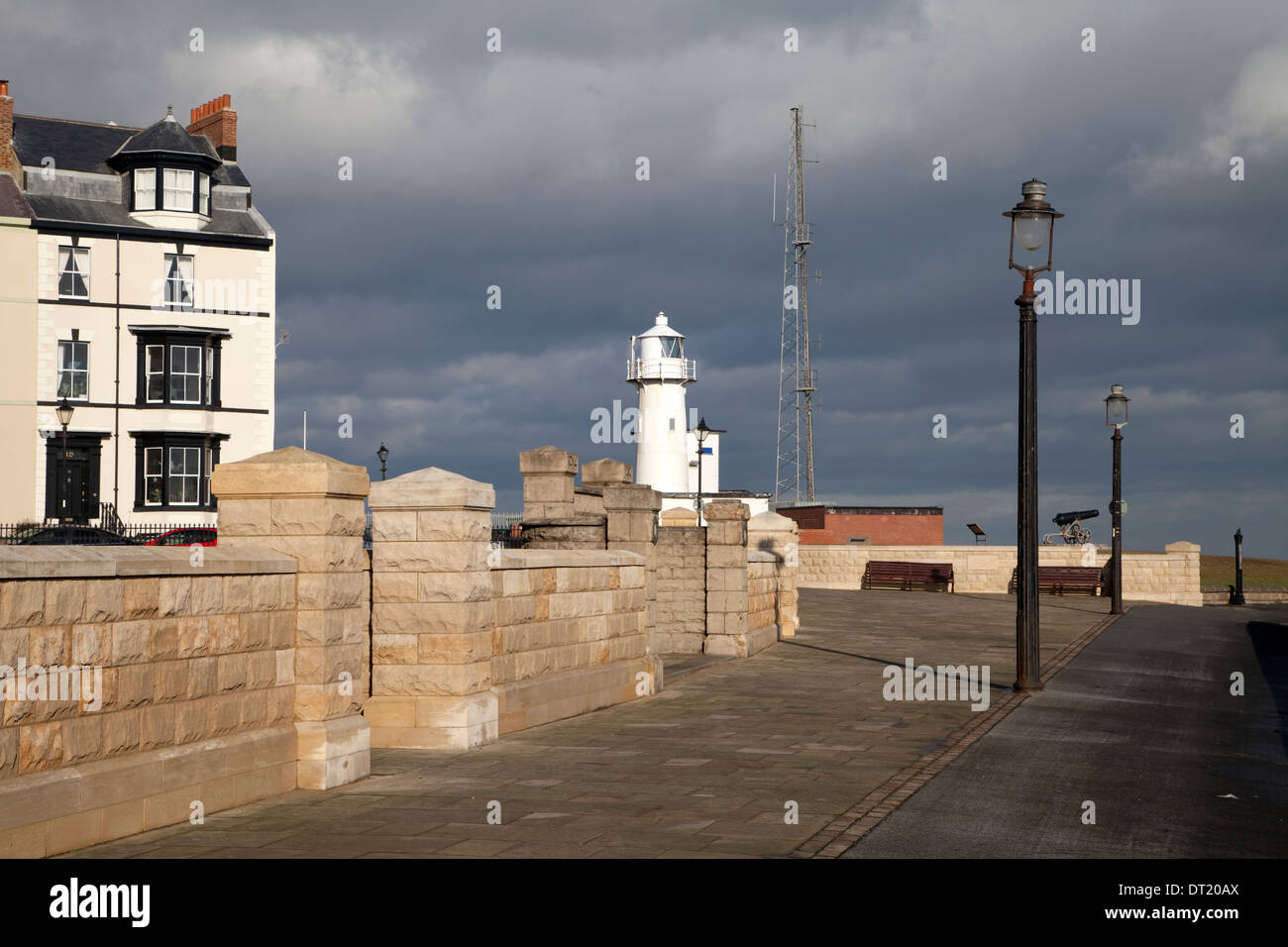 The Headland Lighthouse at Hartlepool in North East England Stock Photo