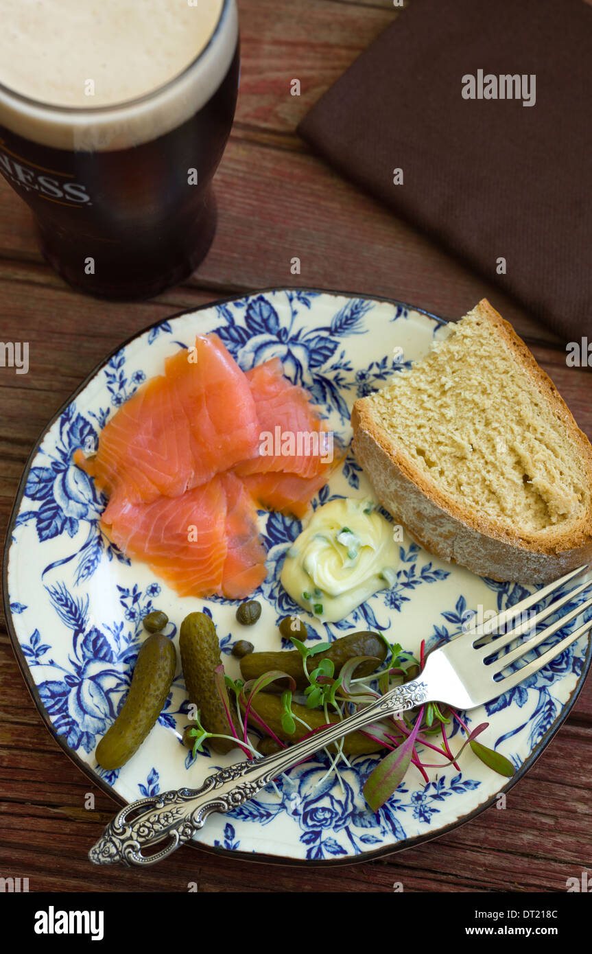 Capers, Cornichons & Smoked Salmon Stock Photo Alamy