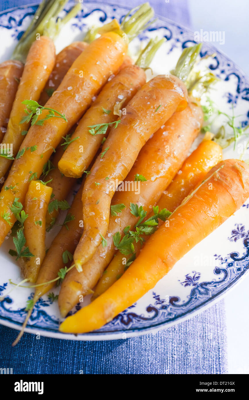 Glazed carrots Stock Photo