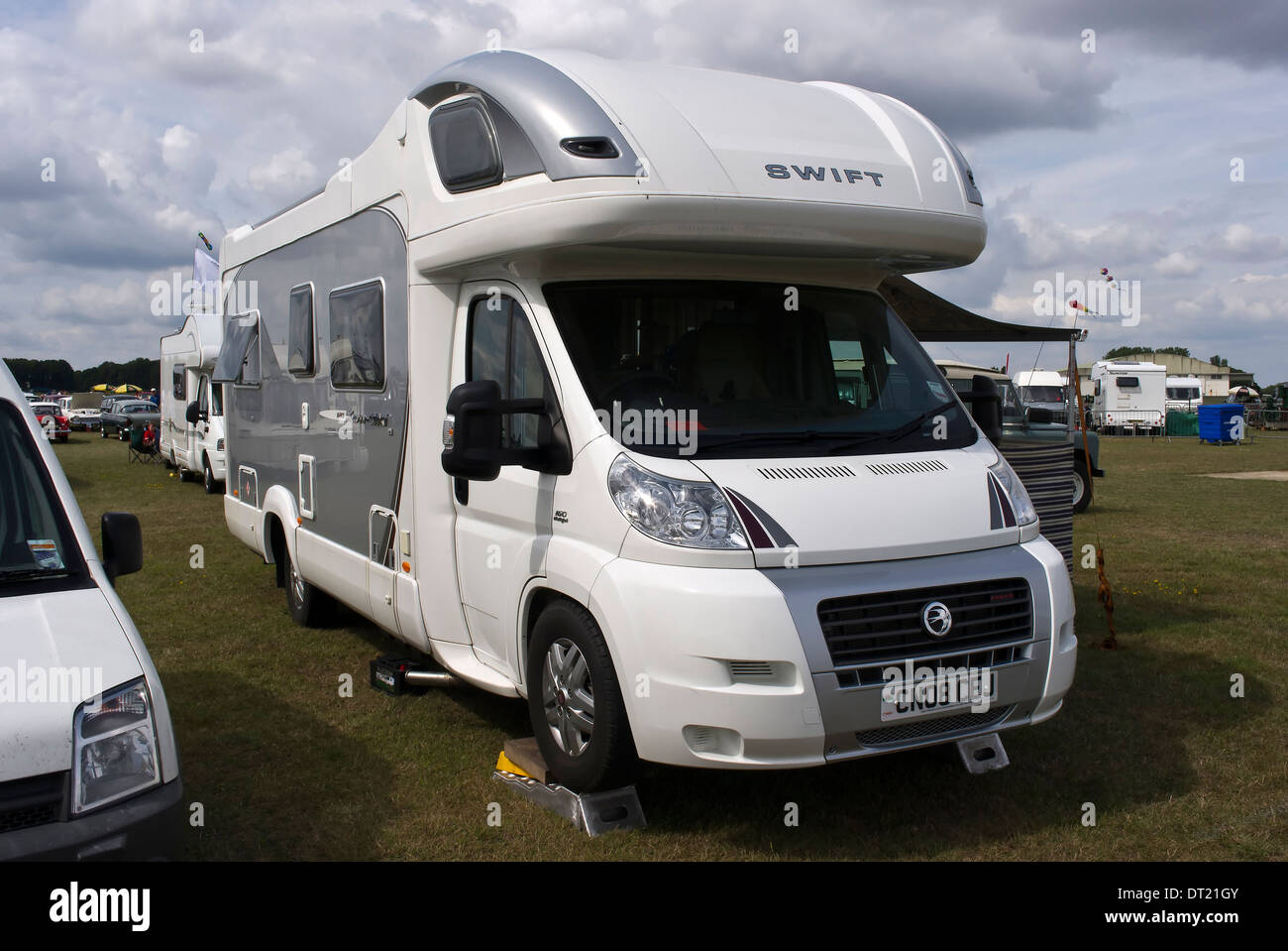 Modern Swift Kon-tiki 645 motor caravan at a show in 2010 Stock Photo