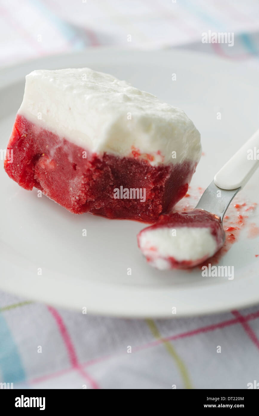 Strawberry snow ice Stock Photo Alamy