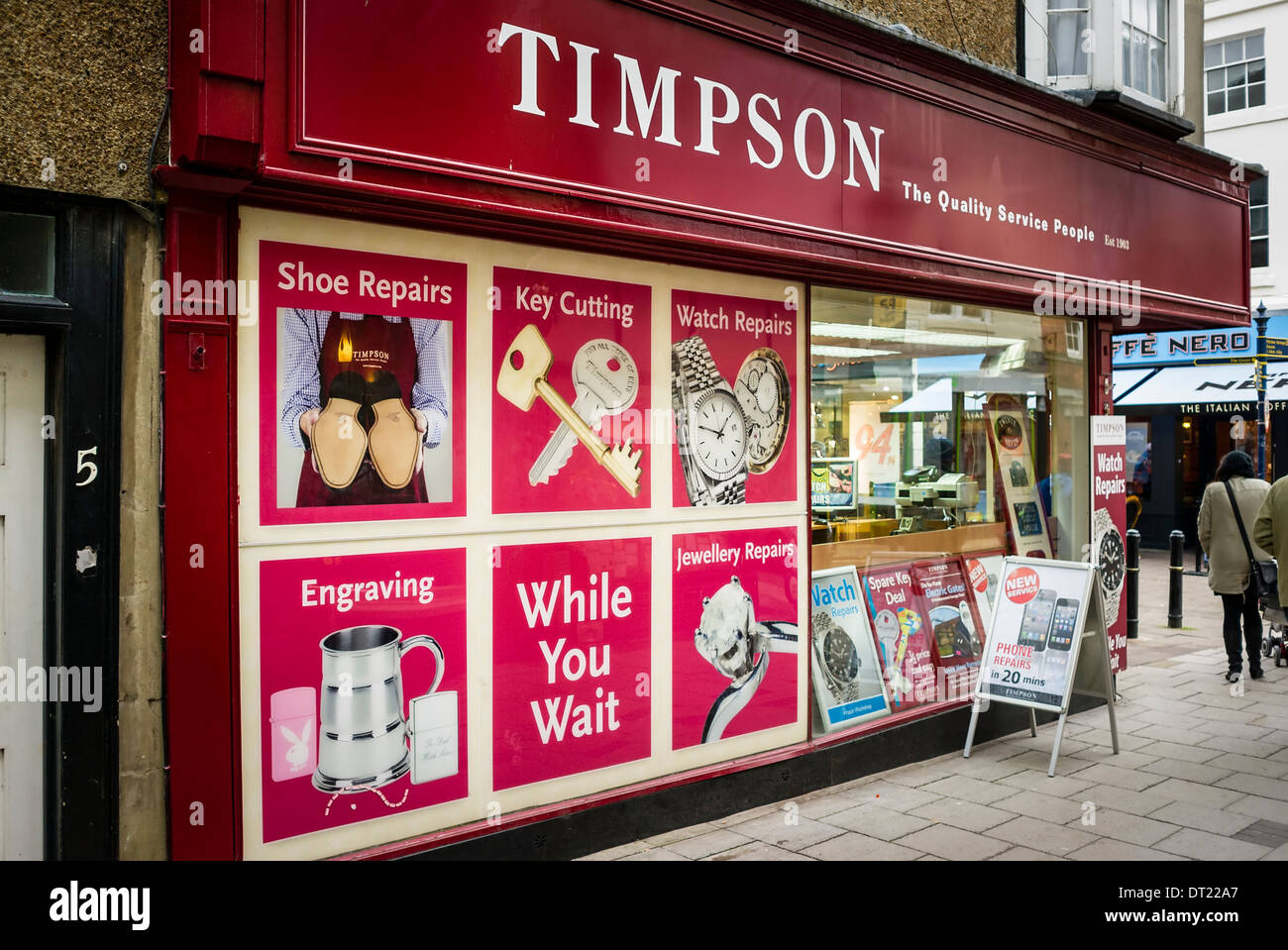 TIMPSON shop in Devizes UK Stock Photo
