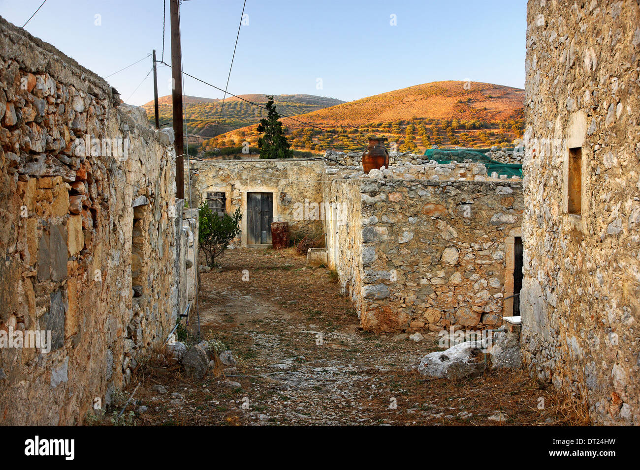 The hamlet of Pezoulas, very close to Kato Pervolakia village, Sitia, Lasithi, Crete, Greece. Inhabitants: 1 Stock Photo