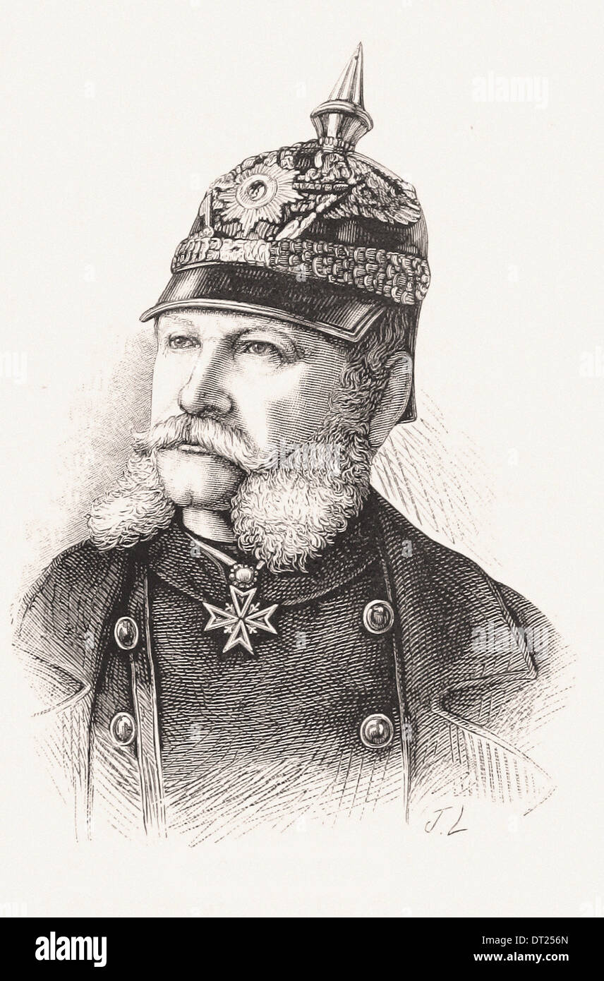 Portrait of Wilhelm I Wilhelm Friedrich Ludwig von Preußen - French engraving XIX th century Stock Photo
